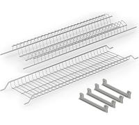 VI.TEL. Kit Scolapiatti 76 cm acciaio cromo protetto da Incasso per Mobile Pensile 80 cm griglia portapiatti filo tondo Made in Italy