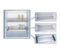 Scolapiatti scolabicchieri acciaio inox con vaschetta l.cm 90