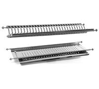 VI.TEL. Kit Scolapiatti ad incasso con attacco a molle Acciaio Inox con Supporto Vasca da 86 cm per pensili da 90 cm griglia portapiatti MADE IN ITALY KIT COMPLETO