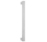 VI.TEL. Maniglione Porta Portone Liscio quadrato In Acciaio Inox Satinato Per Porte Interne Esterne Serramenti E Negozi serie Maiori (625x600x65)