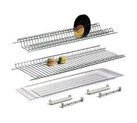 VI.TEL. SCOLAPIATTI in metallo con vaschetta raccogli gocce 76 CM per pensile da 80 CM