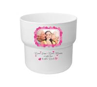 "Vi Voglio Bene Nonni" Portavasi vasetto Personalizzato con Nomi e Foto Idea Regalo Festa dei Nonni dedica speciale Natale Pasqua Compleanno Decorazioni casa Nonno Nonna 9x10cm PIANTA NON INCLUSA