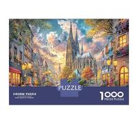 Via Chiesa Per I Viaggi: 1000 Pezzi Del Puzzle Cartone Spesso Gioco Duomo di Colonia Enigma Per Lo Stress Relief E Da Viaggio, Un Ideale Enigma Del Regalo Di Natale 70x50cm/1000pcs