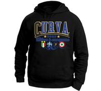 VIA CONDOTTI Felpa unisex con solo stampa davanti per il tifoso interista Colore principale nero Taglia L