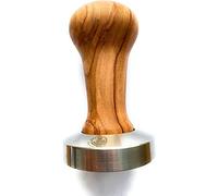 Via Crema Pressino caffè Professionale 54mm Coffee Tamper [Manico Legno] Macchine caffè Espresso Made in Italy by Motta (54 mm, Olive Wood)