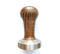 VIA CREMA Pressino Caffè Professionale 57mm Coffee Tamper [Manico Legno] Macchine Caffè Espresso Made in Italy by Motta (57 mm, Brown)