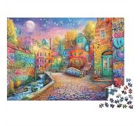 Via dei Graffiti Premium Puzzle 1000 Pezzi Adulti Via dei Graffiti Autunno Ruscello Spesse Resistenti Alta Qualità Vivaci Stimolanti Antistress Gioco 70x50cm/1000pz
