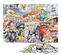 Via della Pizza Puzzle in Legno 1000 Pezzi Per Adulti Per Gioco Familiare Decorazione Interna Unica Regalo Per Amore E Amico Gioco Education Stress Relief 1000pcs (75x50cm)