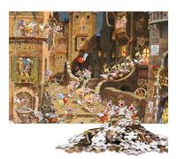 Via dell'Angelo di Notte Puzzle in Legno 500 Pezzi Puzzle Adulto Per Gioco Familiare Divertimento Gioco Regalo Per Amore E Amico Decorazione Interna Unica Stress Relief 500pcs (52x38cm)