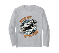 Via delle Streghe Verso la Luna (Halloween) Maglia a Manica