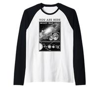 Via Lattea Sistema Solare Terra Sei Qui Astronomia Scienza Maglia con Maniche Raglan
