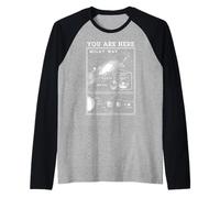Via Lattea Sistema Solare Terra Sei Qui Astronomia Scienza Maglia con Maniche Raglan