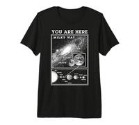 Via Lattea Sistema Solare Terra Sei Qui Astronomia Scienza Maglietta Premium