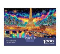 Via Parigi 1000 Piece Recycled Board Parigi psichedelico Puzzles for Adults Frameable Puzzle Challenging Puzzle Full Size Poster 70x50cm/1000pcs