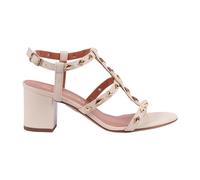 Via Roma 15, ,Shoes ,Donna ,Beige ,37 1/2 EU Sandaletto con V Piccola e Rombi