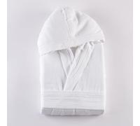 Via Roma,60 Maè by Accappatoio Spugna Compact, Unisex, Accappatoio con Cappuccio, Beige, S/M/L/XL/XXL, 100% Cotone, 270 g/m², Uso Quotidiano (IT, Testo, L, 3XL, Regular, Regular, Bianco)