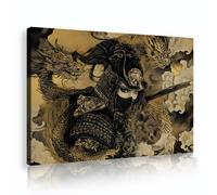 Via Vela Arte murale su tela di drago samurai stampe di guerrieri giapponesi opere d'arte a tema orientale poster dipinto per il soggiorno camera da letto e arredamento dell'ufficio 30x45cm