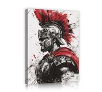 Via Vela Arte murale su tela di guerrieri romani graffiti stampe rosse poster di antichi soldati ritratto di un uomo per decorazioni di studio 50x60cm