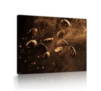 Via Vela Chicchi di caffè Tela di canapa Arte della parete Moderna Stampa murale a tema Opera d'arte Marrone Cucina Immagini Poster Pittura per soggiorno Home Decor 50x60cm telaio interno