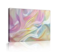 Via Vela Colorata tela in marmo liquido Arte murale minimalista Boho Boho Gradiente Texture fluente Opera d'arte astratta Mural stampato per l'arredamento d'ufficio 70x90cm