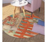 Via Vela Famoso stile di pittura tappeto rotondo antiscivolo 120cm ragazza della porta accanto recinzione lavabile a pelo corto leggero tappeto circolare per soggiorno camera da letto