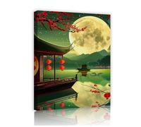 Via Vela Lanterne lunari cinesi Arte murale su tela immagini sceniche orientali stampe d'arte Poster paesaggisti tradizionali dipinti per arredamento da camera da letto 60x80cm