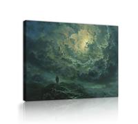 Via Vela Montagna astratta tela di montagna arte della parete misterioso paesaggio opere d'arte stampe nuvole scure pittura moderna natura poster grande per arredamento interno 60x80cm telaio interno