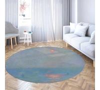 Via Vela Paesaggio Tappeti rotondi di grandi dimensioni 100cm Waterloo Bridge in the Sun Print Lavabile Antiscivolo Tappeto sottile per l'arredamento da gioco dello spogliatoio dell'aula