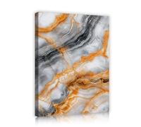 Via Vela Pianta murale in marmo bianco e grigio con cornice a parete elegante crepa dorata con texture di pietra naturale stampa murale per arredamento della camera da letto 45x60cm