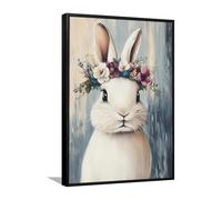 Via Vela Stravagante ape e arancione tulipano tela arte della parete per la scuola materna Stampe di immagini da giardino Colorful Nature Poster Painting Wall Decor 60x92cm con cornice nera