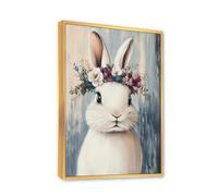 Via Vela Stravagante ape e arancione tulipano tela arte della parete per la scuola materna Stampe di immagini da giardino Colorful Nature Poster Painting Wall Decor 80x120cm con cornice in oro
