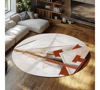 Via Vela Tappeti rotondi geometrici in stile minimalista per la stanza dei bambini 160cm Masts Pattern Floor Tappeto circolare lavabile antiscivolo per lavanderia Sala da pranzo