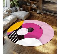 Via Vela Tappeti rotondi grandi in stile rustico 80cm Tappeto sottile lavabile antiscivolo in stile rustico 80cm Tappetini per la decorazione della stanza della scuola materna dei bambini in classe