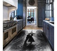 Via Vela Tappeto 120x150cm romantici Torre Eiffel di Parigi Macchina da schizzo Cucina lavabile Tappetino antiscivolo sottili pieghevoli Sala pranzo grande camera letto a pelo basso per coppie