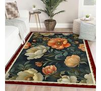 Via Vela Tappeto Nostalgia Fiori 80x150cm Classici Per Camera Da Letto Lavabili Antimacchia La Sala Della Scuola Materna Stile Cinese Colorato Peonia Soggiorno Home Decor Ragazze
