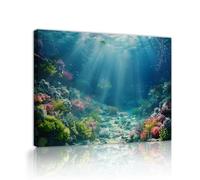 Via Vela Tela marina sottomarina Illustrazioni murali Immagini di barriere coralline marine Stampe d'arte Grandi poster scenografici dipinti per arredamento del soggiorno e camera da letto 50x60cm