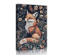 Via Vela Tropicale Bosco Stampe Animali Natura Murale Fauna Selvatica Poster Pittura Rustica Volpe Tela Arte Della Parete per Camera Da Letto Soggiorno Ufficio Arredamento 50x75cm