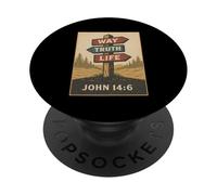 Via Verità Vita Giovanni 14: 6 Versetto della Bibbia Cristiano PopSockets PopGrip Adesivo