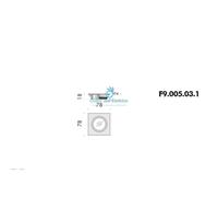 Viabizzuno f9 005 03 1 borchia quadrata alluminio x m4