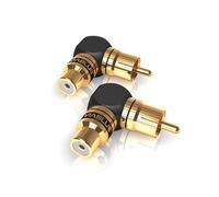 VIABLUE XS CINCHADAPTER 90° S * 2 Stück Adapter * 24 Karat echtvergoldet