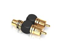 VIABLUE XS CINCHADAPTER SUBWOOFER Y * 1 Stück * 24 Karat echtvergoldet