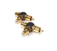 VIABLUE XS Rca Y Angolo Adattatore Jack 1x Connettore A 2x Prese High End 40640