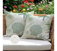 ViaElayu Federe Cuscini per Sdraio da Esterno Cuscino Decorativo Impermeabile Verde Salvia Federa Cuscino 40x40 cm Panca da Giardino Conchiglia Divano Cuscino Estivo Decorazione Confezione da 2