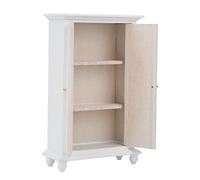 ViaGasaFamido 1:12 Scala del Guardaroba in Legno per Casa delle Bambole, Armadio a Doppia Porta Bianca con Materiale di Fascia Alta, Adatto per L'accessorio per la Camera da Letto delle