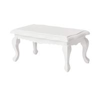 ViaGasaFamido 1:12 Scala delle Bambole in Miniatura in Legno Tavolino Tavolino a Forma di caffè Mobile Accessorio Leggero per Bambini Decorazione di Regali per Bambini (WHITE)