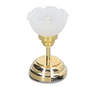 ViaGasaFamido 1: 12 Scala Lampada da Bambola Realistica a Cupola a Forma di Fiore Design in Miniatura la Luce a Led per Soggiorno e Balcone