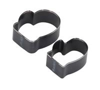ViaGasaFamido 2 Pcs 50 Mm e 60 Mm a Forma di Guanto Cuoio Taglio Muore in Acciaio in Acciaio Muore lo Strumento di Punzonatura in Gola per Intaglio, Goffratura, Premendo e Modellando la Pelle