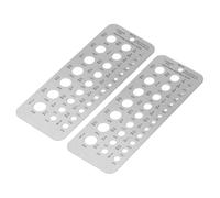 ViaGasaFamido 2 Pezzi Calibro per Punte Trapano in Acciaio Inossidabile 29 Fori Preciso 1/16 a 1/2 Pollice Calibro per Indice per Trapano Strumento di Misura in Metallo per Misurare