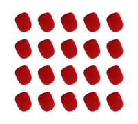 ViaGasaFamido 20 Coperture in Schiuma per Microfono Lavalier, Filtri Microfonici Stabilizzanti per la Riduzione del Rumore per Un'uscita Audio Chiara, Perfette per le Esibizioni, 2x1,7x1,7 Cm (rosso)