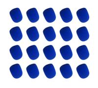 ViaGasaFamido 20 Coperture in Schiuma per Microfono Lavalier, Filtri Microfonici Stabilizzanti per la Riduzione del Rumore per Un'uscita Audio Chiara, Perfette per le Esibizioni, 2x1,7x1,7 Cm (BLUE)